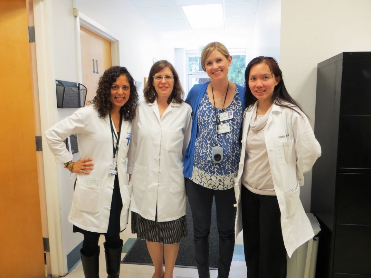 From left, Tina Bhutani, MD; Marlys Fassett, MD; Erin Amerson, MD; and Argentina Leon, MD.