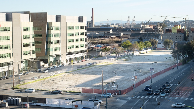 The Block 33 parcel at UCSF’s Mission Bay campus