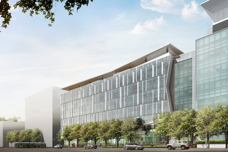 Architectural rendering of UCSF Precision Cancer Medicine Building