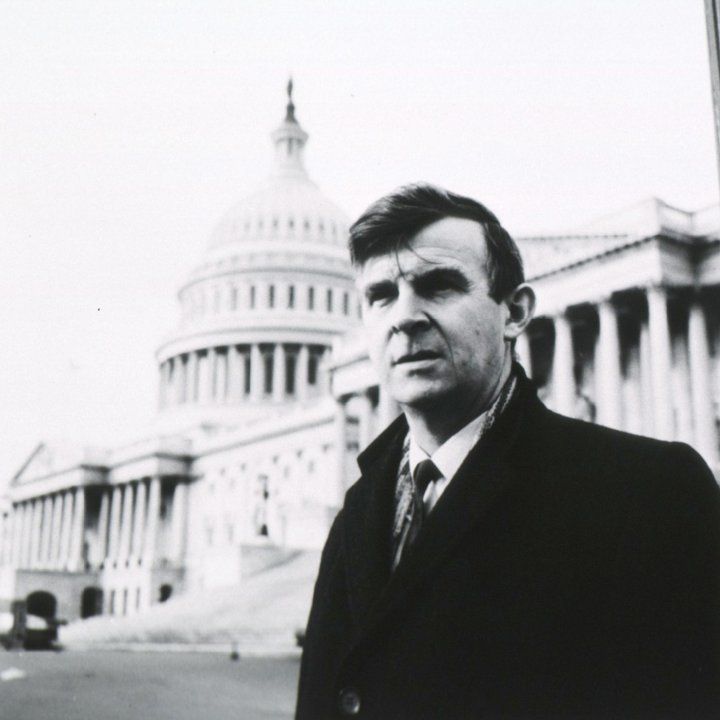 Philip Lee standing in front of US Capitol in 1960s