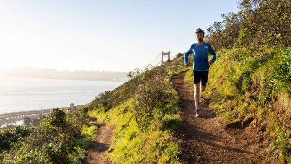 Patrick O’Leary runs on dirt path in SF