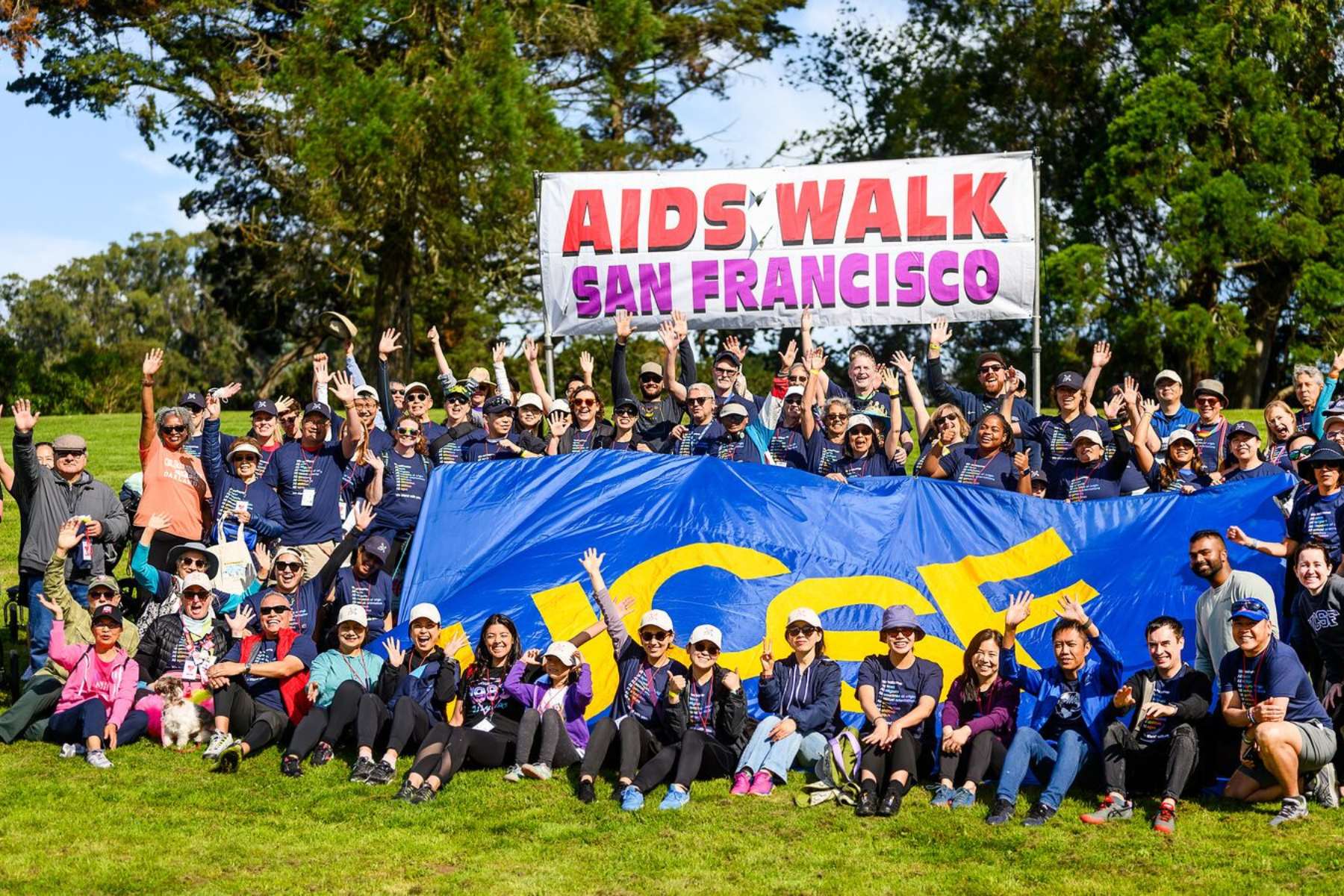 group photo of UCSF AIDS walkers