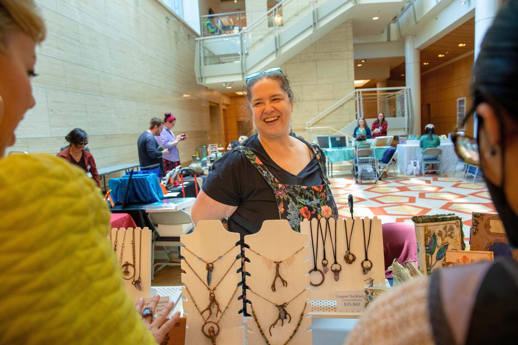 Brandee Wolesagle Blank selling her necklaces