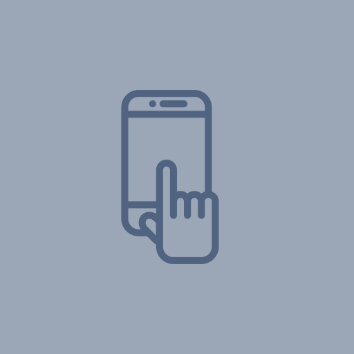 A graphic icon of a smartphone.