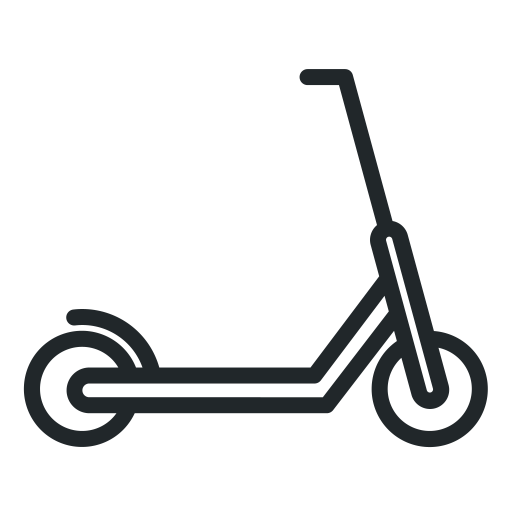 A graphic icon of an electric scooter.