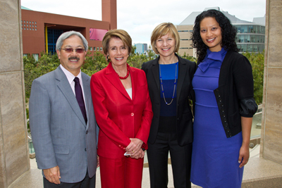 Mayor Ed Lee, Democratic Leader Nancy Pelosi, UCSF Chancellor Susan Desmond-Hell