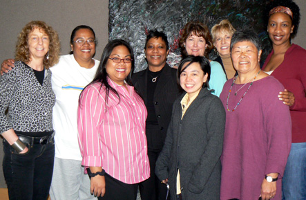 Photo of UC Women's Federation representatives at meeting 