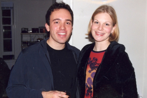 Zachary Knight and Jennifer Garrison at a New Year's party in 1999