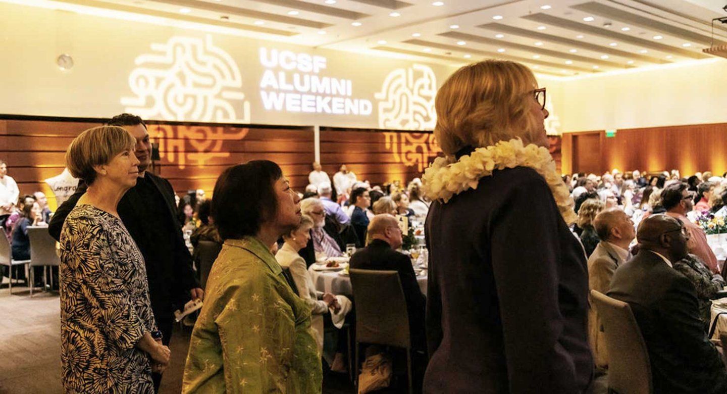 A group of attendees at UCSF's 2024 Alumni Weekend event.