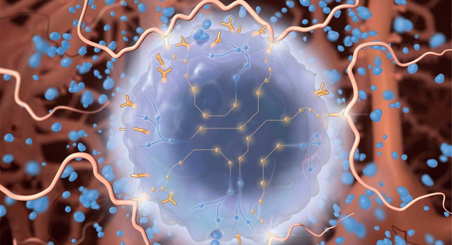 A graphic illustration depicting programmed killer T cells.