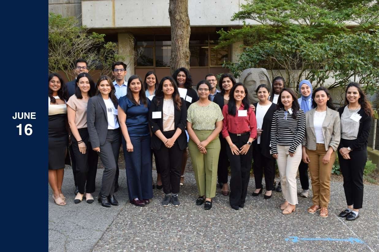 students pose for a group photo