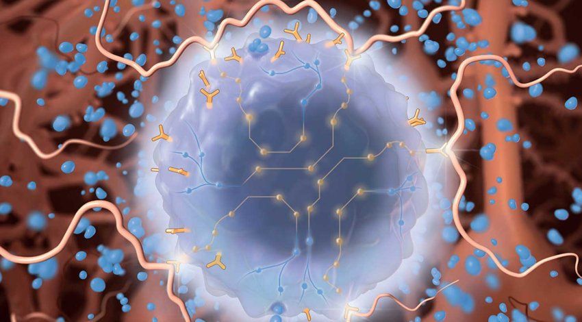 A graphic illustration depicting programmed killer T cells.